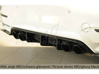 Rieger BMW F80 F82 F83 Rear Bumper Diffuser for Original Twin Tailpipe Left & Right (M3 & M4) - Glossy Black
