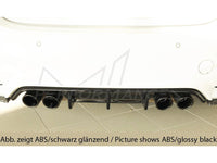 Rieger BMW F80 F82 F83 Rear Bumper Diffuser for Original Twin Tailpipe Left & Right (M3 & M4) - Glossy Black