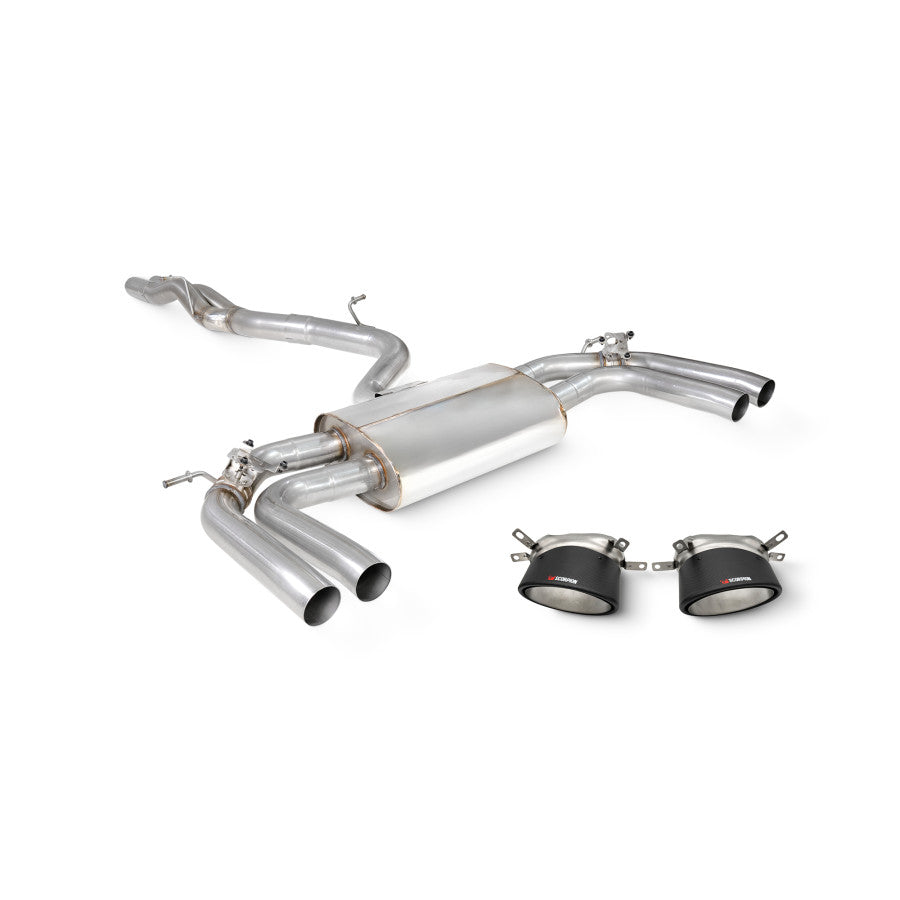 Scorpion SAUS115CF Non-resonated Cat/gpf-back System With Elec Valves