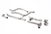 MillTek SSXFD373M Ford Fiesta MK8 1.0T ST Line (Non GPF Models) Dual Outlets - Non Resonated (Louder) Dual Outlet Exhaust System with Brushed Titanium GT-100 Trims (Includes Maxton Diffuser)