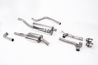 MillTek SSXFD377M Ford Fiesta MK8 1.0T ST Line (Non GPF Models) Dual Outlets - Resonated (Quieter) Dual Outlet Exhaust System Brushed Titanium GT-100 Trims (Includes Maxton Diffuser)