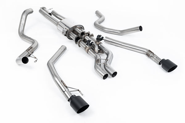 Milltek SSXFD449 Ford Valved Cat-Back With GT-115 Cerakote Black Tips (Inc. Ranger)