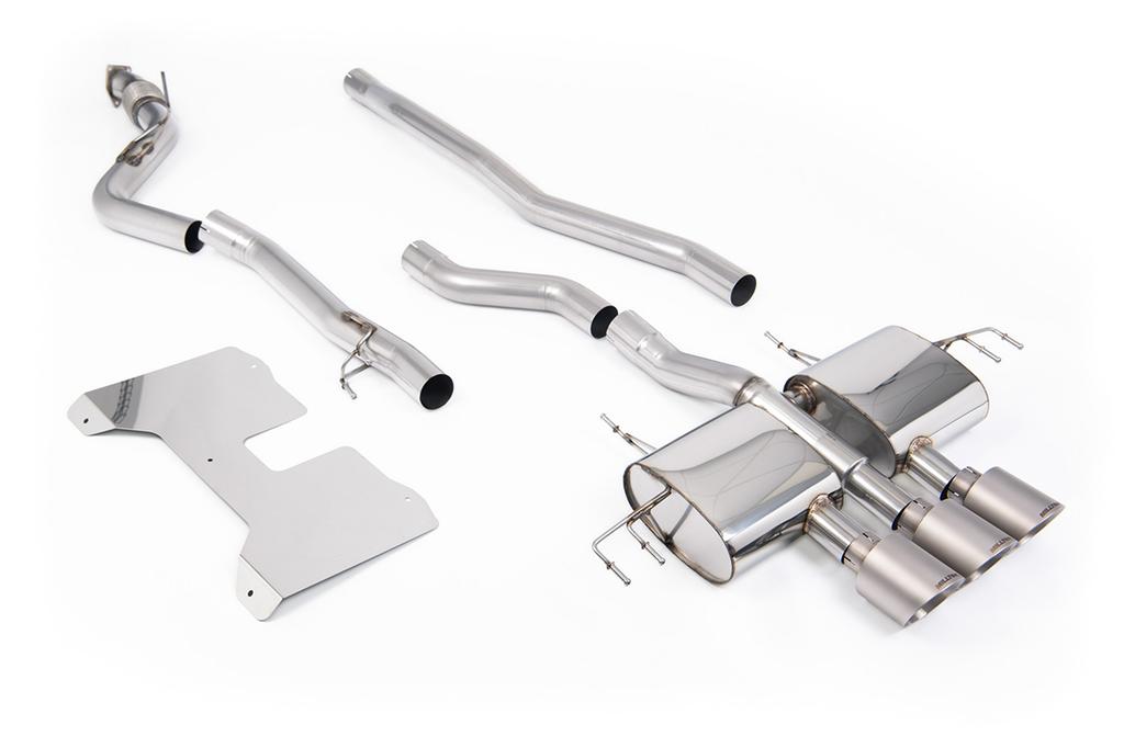 MillTek SSXHO296 Cat-back Non Resonated (Loudest) NON-VALVED Catback with GT-115 Brushed Titanium Trims