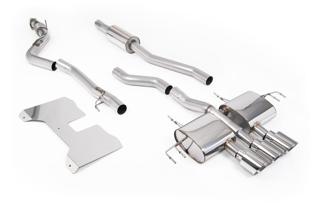 MillTek SSXHO300 Cat-back Part Resonated (Road) NON VALVED Catback with GT-115 Polished Trims