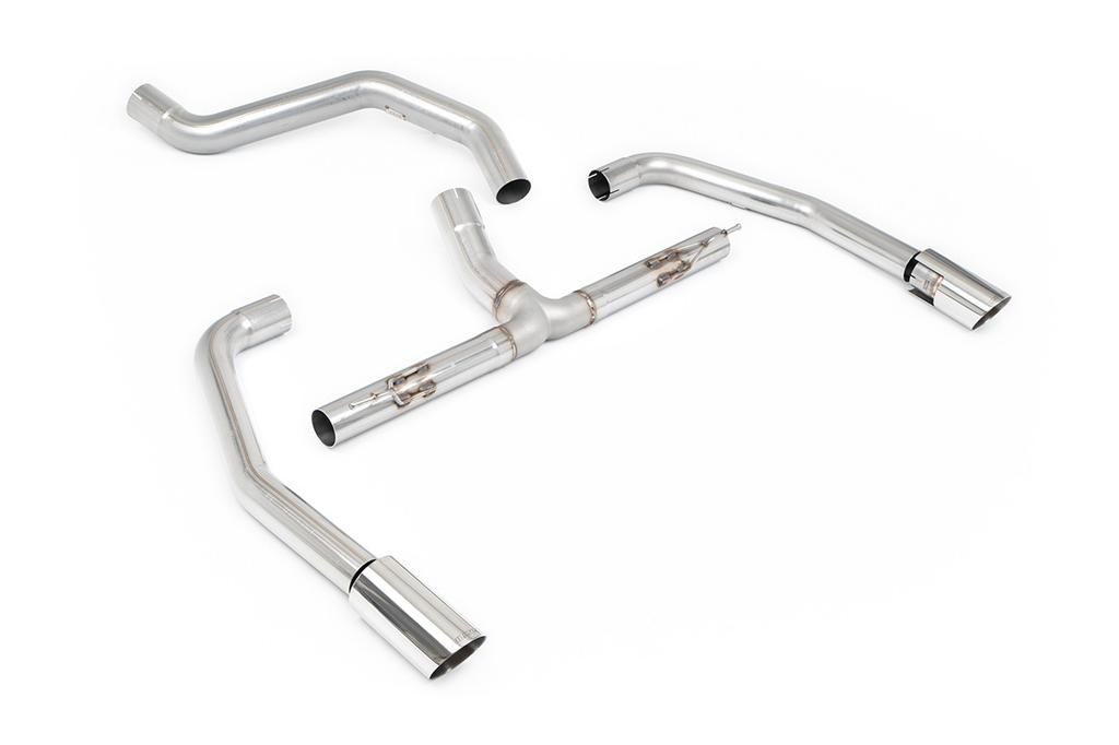 MillTek SSXINE120 Particulate Filter-back Non Resonated (Louder) Premium GT-90 Polished Tips with Hidden Clamps