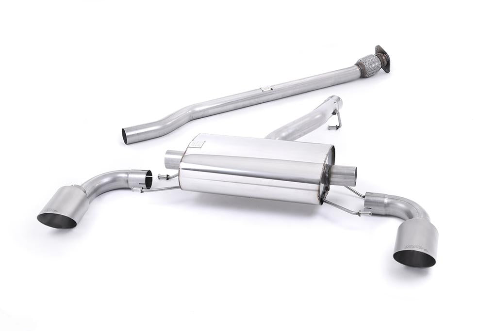 MillTek SSXTY172 Secondary Cat-back Non-resonated (louder). Brushed Titanium Tips