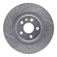R1 Concepts R1 16-26 Volvo V60 Rear Left Drilled & Slotted Silver Brake Rotor