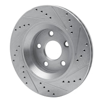 R1 Concepts R1 12-18 Jeep Wrangler Front Left Drilled & Slotted Silver Brake Rotor