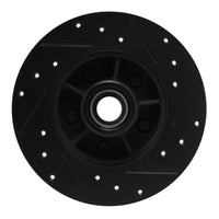 R1 Concepts R1 84-87 Pontiac Fiero Front Left Drilled & Slotted Black Brake Rotor