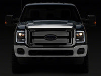Raxiom 11-16 Ford F-250 Super Duty LED Projector Headlights - Black Housing (Clear Lens)