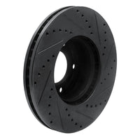 R1 Concepts R1 08-18 Mercedes-Benz G550 Front Left Drilled & Slotted Black Brake Rotor