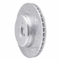 R1 Concepts R1 11-16 BMW Z4 Front Right Drilled & Slotted Silver Brake Rotor