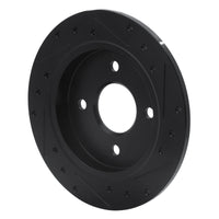 R1 Concepts R1 01-19 Ford Fiesta (USA/Canada) Rear Left Drilled & Slotted Black Brake Rotor