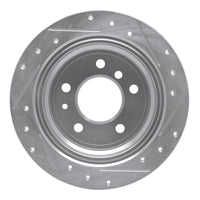 R1 Concepts R1 81-86 BMW 733I Rear Left Drilled & Slotted Silver Brake Rotor
