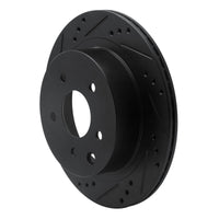 R1 Concepts R1 02-25 Infiniti G35 Rear Left Drilled & Slotted Black Brake Rotor