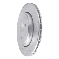 R1 Concepts R1 01-06 BMW 330CI Rear Left Drilled & Slotted Silver Brake Rotor