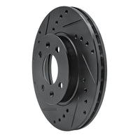 R1 Concepts R1 06-12 Dodge Attitude (Mexico) Front Left Drilled & Slotted Black Brake Rotor