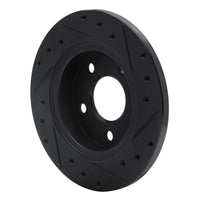 R1 Concepts R1 93-05 Ford Taurus SHO Rear Left Drilled & Slotted Black Brake Rotor