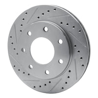 R1 Concepts R1 04-08 Ford F-150 RWD Front Left Drilled & Slotted Silver Brake Rotor