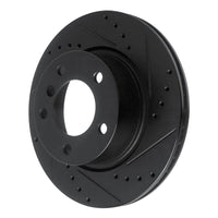 R1 Concepts R1 05-07 BMW 120i (Mexico) Front Right Drilled & Slotted Black Brake Rotor