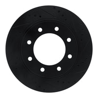R1 Concepts R1 12-21 Nissan NV1500 Front Right Drilled & Slotted Black Brake Rotor
