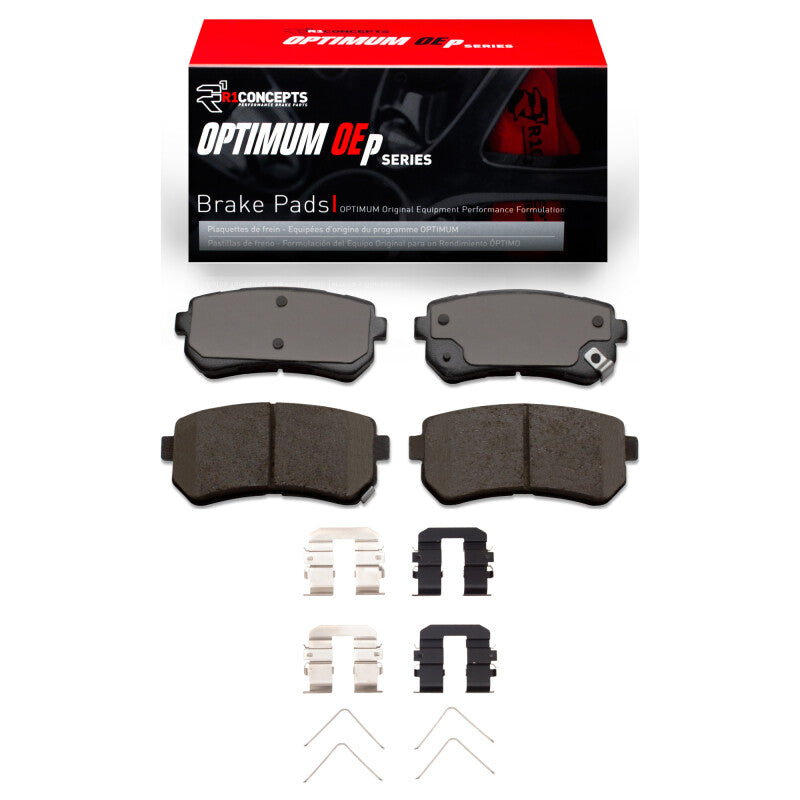 R1 Concepts R1 16-20 Hyundai Sonata Rear Optimum OE Brake Pads & Hardware Kit