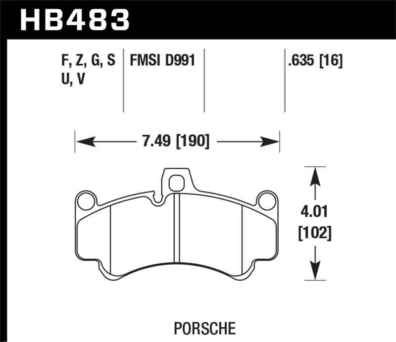 Hawk Performance Hawk 2013 Porsche 911 Turbo S HPS 5.0 Front Brake Pads