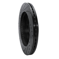 R1 Concepts R1 97-04 Ford F-150 4WD Front Right Drilled & Slotted Black Brake Rotor