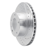 R1 Concepts R1 82-89 BMW 535I Front Right Drilled & Slotted Silver Brake Rotor
