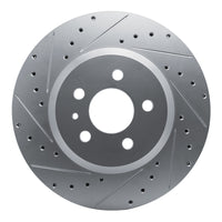 R1 Concepts R1 17-25 Tesla Model 3 Front Left Drilled & Slotted Silver Brake Rotor