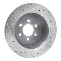R1 Concepts R1 03-04 Dodge DAKOTA RWD Rear Right Drilled & Slotted Silver Brake Rotor