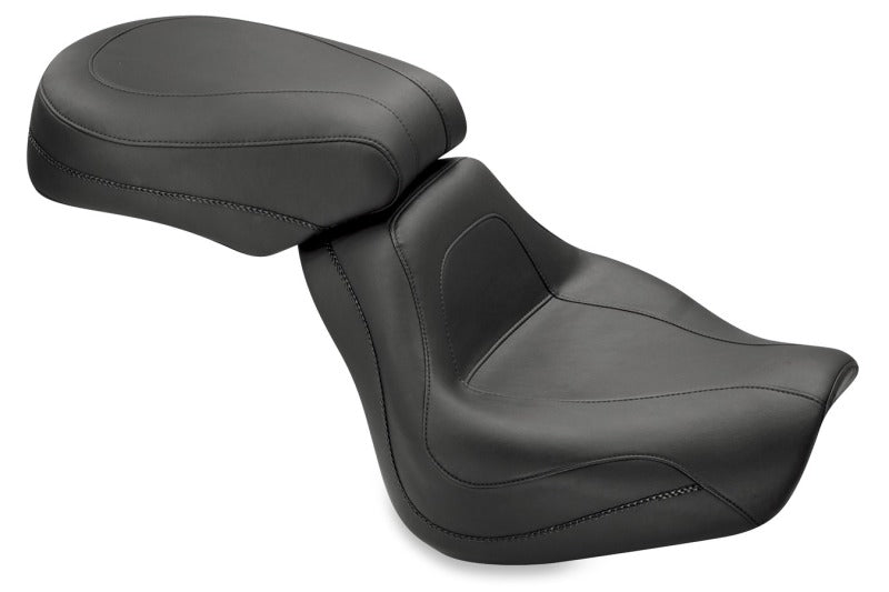 Mustang Motorcycle Mustang 00-07 Harley Softail Deuce Sport Touring Solo Seat - Black