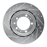 R1 Concepts R1 91-97 Porsche 911 Left Rear Drilled & Slotted Silver Brake Rotor