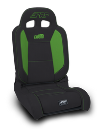 PRP Seats PRP EnduroDaily Reclining Suspension Seat - Black/Green Vinyl - Driver