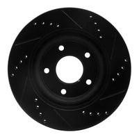 R1 Concepts R1 07-13 Nissan Altima Front Left Drilled & Slotted Black Brake Rotor