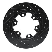 R1 Concepts R1 15-25 Ford Transit-350/SRW Rear Left Drilled & Slotted Black Brake Rotor