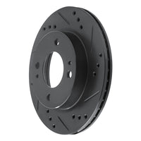 R1 Concepts R1 14-15 Mitsubishi Mirage Front Right Drilled & Slotted Black Brake Rotor