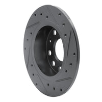 R1 Concepts R1 10-19 Audi A3 Rear Left Drilled & Slotted Black Brake Rotor