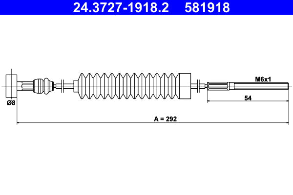 BOSCH 1987477643 Parking Brake Cable Pull
