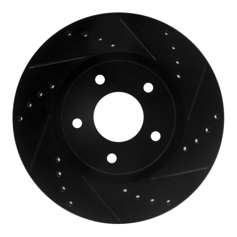 R1 Concepts R1 13-25 Nissan Altima Front Right Drilled & Slotted Black Brake Rotor