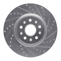 R1 Concepts R1 14-25 Cadillac CT5 Front Right Drilled & Slotted Silver Brake Rotor
