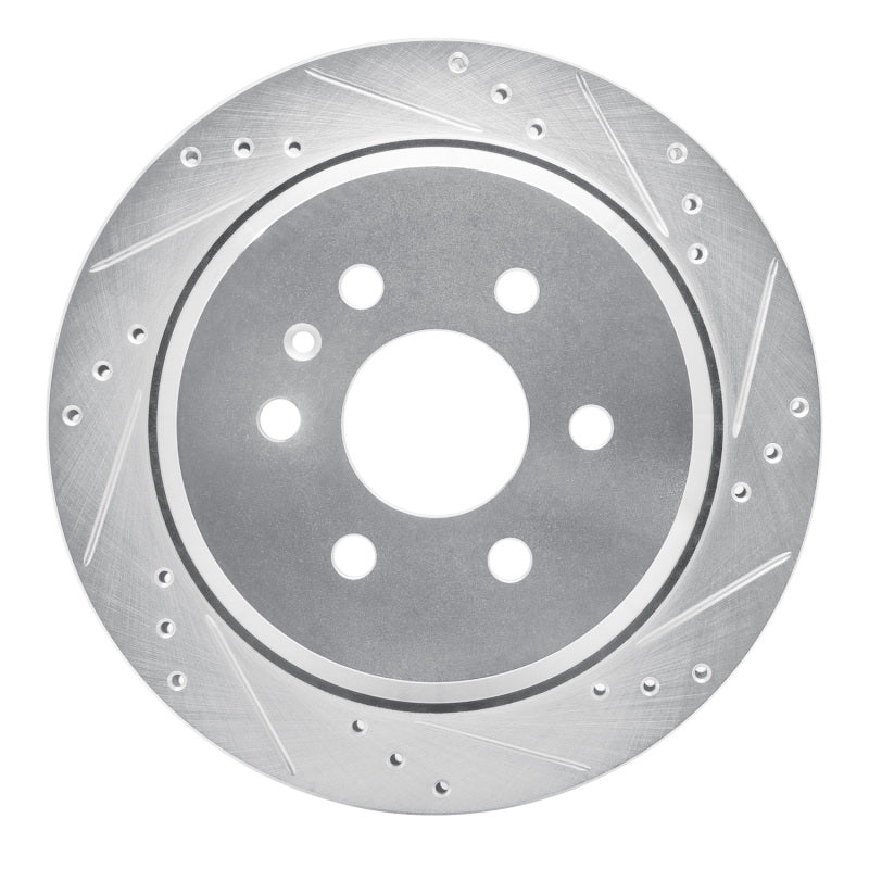 R1 Concepts R1 15-20 Chevrolet Colorado Rear Right Drilled & Slotted Silver Brake Rotor