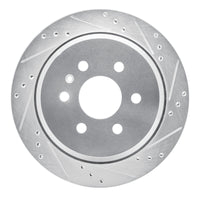 R1 Concepts R1 15-20 Chevrolet Colorado Rear Right Drilled & Slotted Silver Brake Rotor
