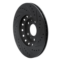 R1 Concepts R1 04-10 Audi A8 Rear Left Drilled & Slotted Black Brake Rotor