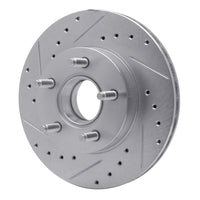R1 Concepts R1 83-92 Ford BRONCO II Front Left Drilled & Slotted Silver Brake Rotor