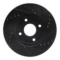 R1 Concepts R1 1995-2004 Ford CONTOUR Front Left Drilled & Slotted Black Brake Rotor