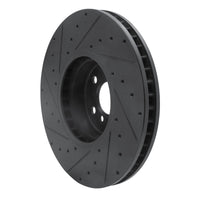 R1 Concepts R1 16-25 BMW 230I xDrive Right Front Drilled & Slotted Black Brake Rotor