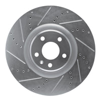 R1 Concepts R1 2012-2018 Audi A6 Quattro Front Left Drilled & Slotted Silver Brake Rotor