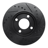 R1 Concepts R1 84-87 Audi 4000 Quattro Front Left Drilled & Slotted Black Brake Rotor