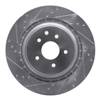 R1 Concepts R1 09-20 Nissan 370Z Rear Left Drilled & Slotted Silver Brake Rotor